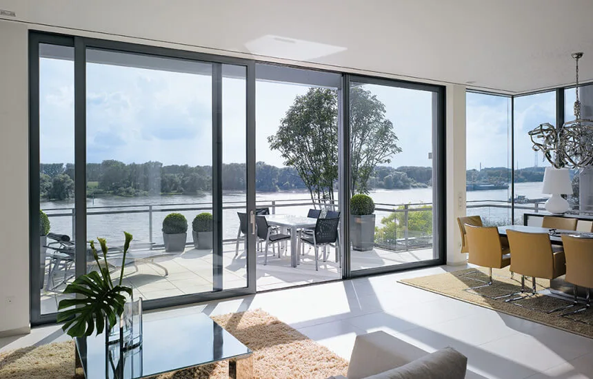 Aluminium sliding patio door installation