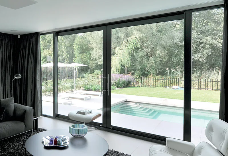Black patio doors