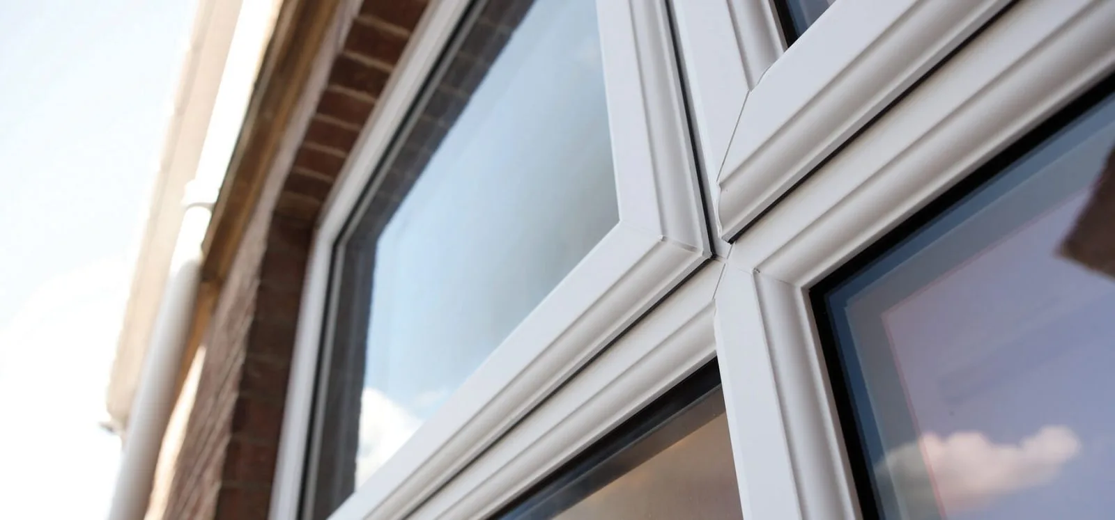 Close-up of casement windows