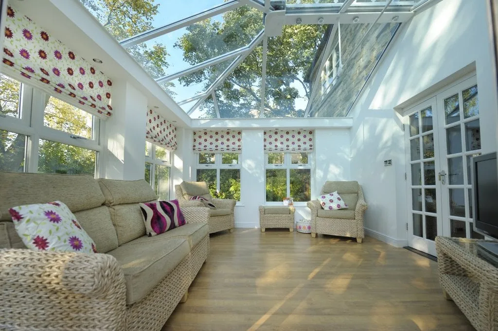 Turkington conservatory exterior with garden view