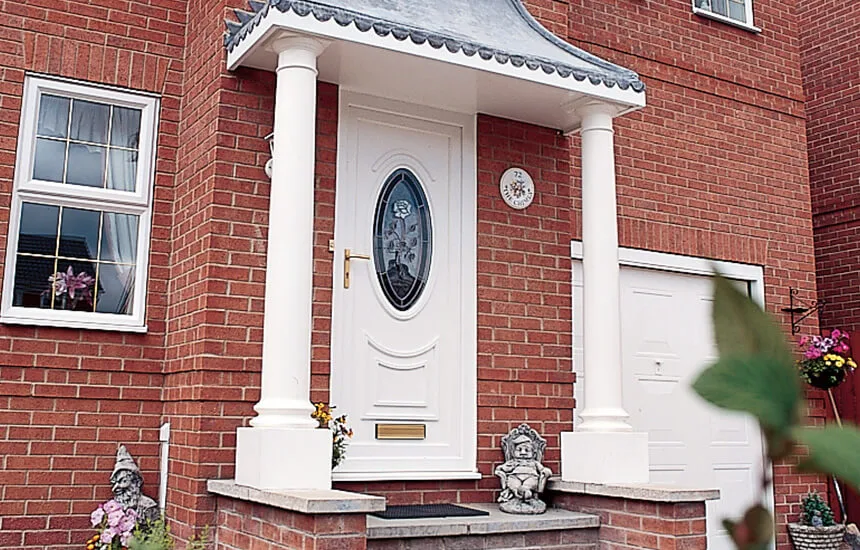 White uPVC front door