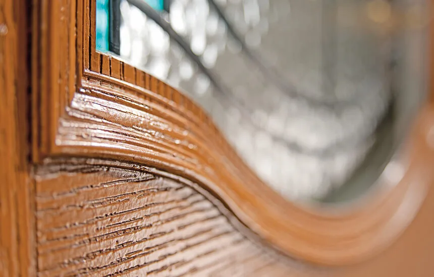 Traditional composite door close-up