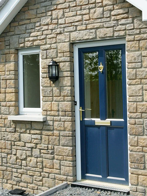Blue uPVC front door
