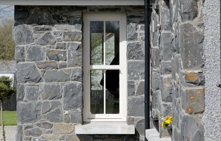 Single uPVC sliding sash window (flush sash)