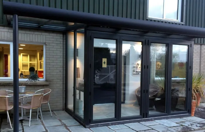 Glazed extension at the Portadown showroom