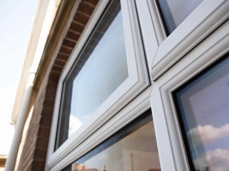 White uPVC casement windows