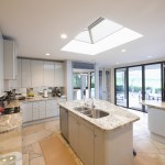 Ultrasky kitchen with marble tops and cream cupboards