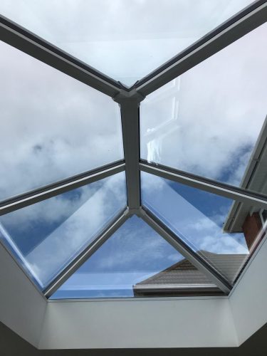 internal view of newly-installed roof lantern