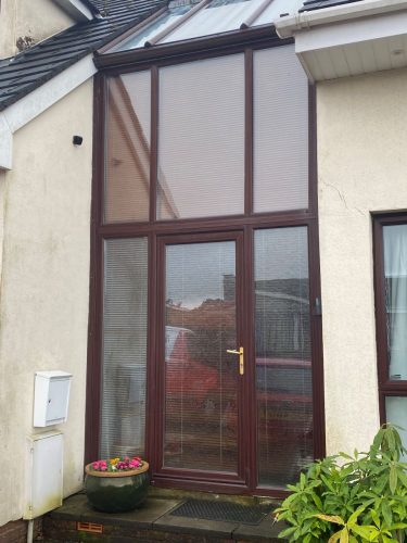 front door screen and roof replacement - before installation