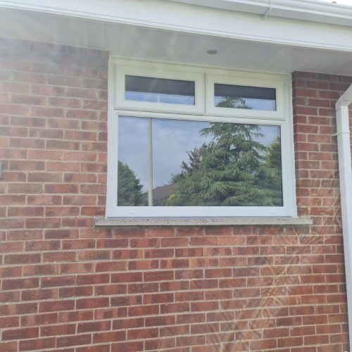 newly-installed white upvc windows