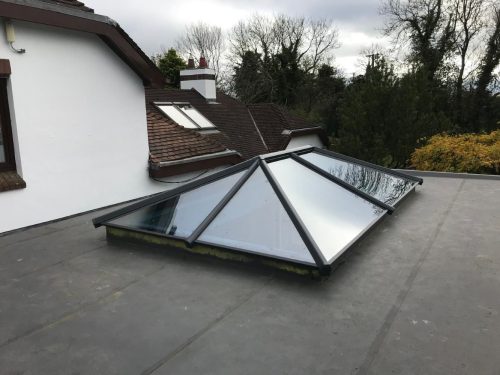 after image of lantern roof installation