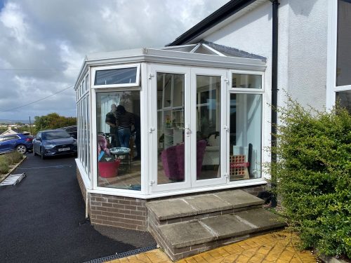 white upvc conservatory prior to upgrade